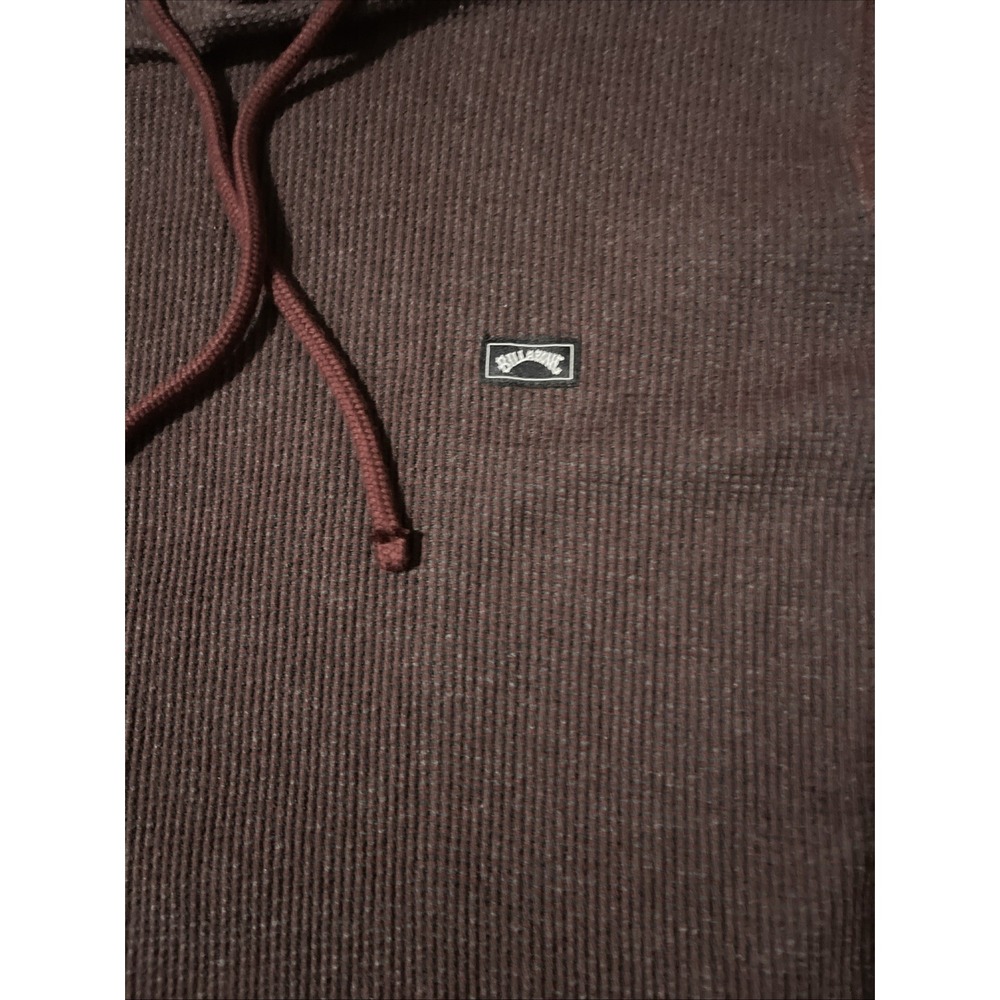 Billabong Men's Keystone Long Sleeve Waffle-Knit Pullover Hoodie Port Sz Small - Picture 4 of 11